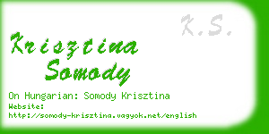 krisztina somody business card